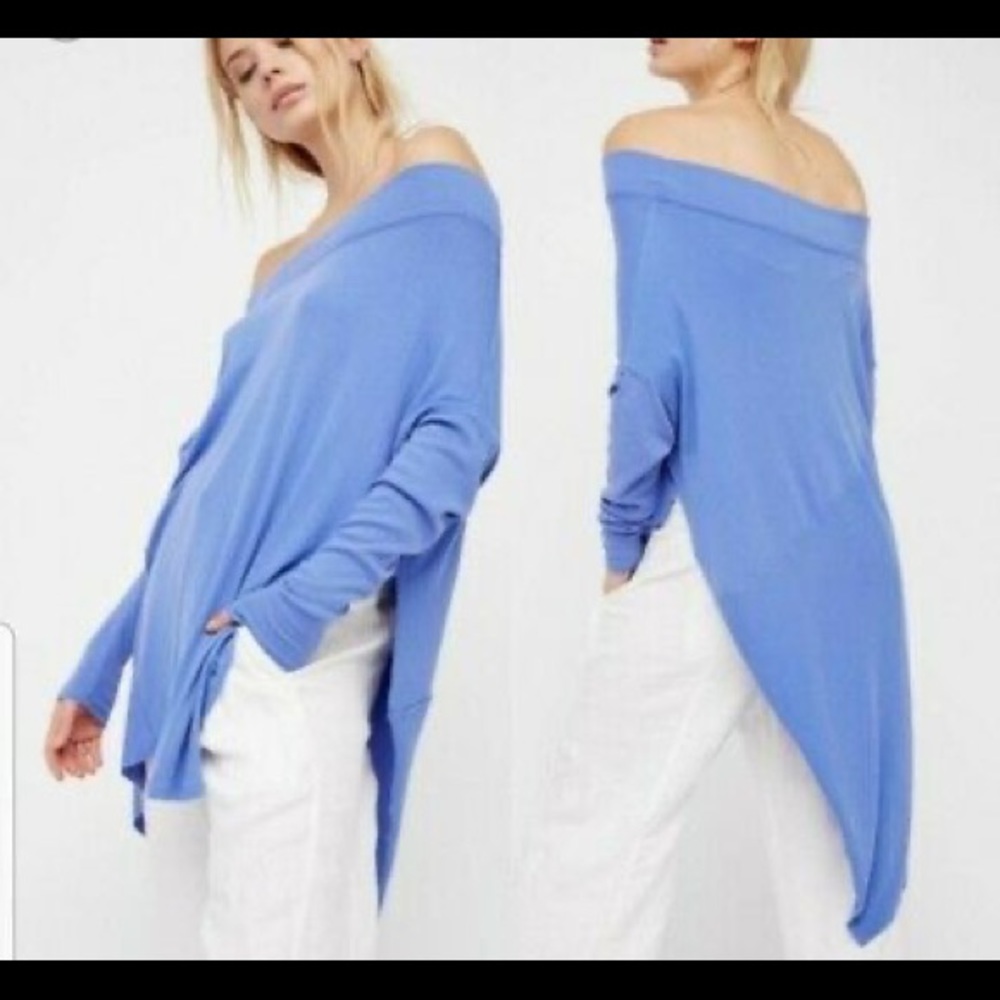 FREE PEOPLE | Periwinkle Grapevine Knit HiLo Tunic